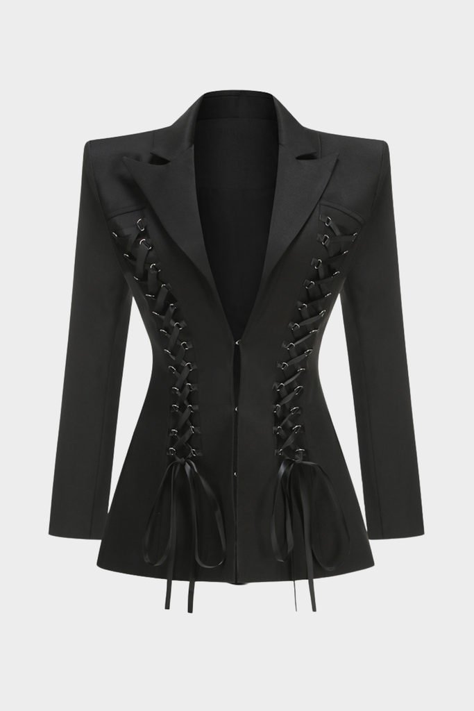 marjorie  Lace Up Blazer - Stylish beautiful dress for special occasions | Buy Online