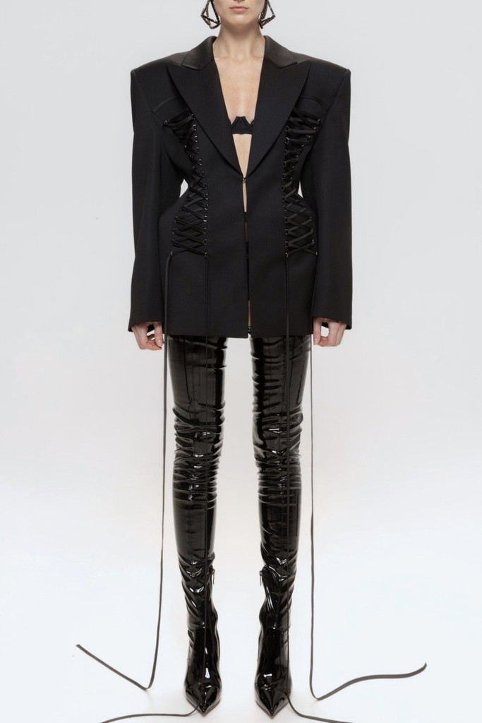 Shop  beautiful dress - Perfect for special occasions | marjorie  Lace Up Blazer