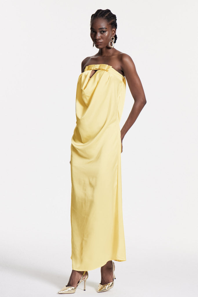 Stylish beautiful dress | Ashorn Strapless Bow Maxi Dress - Ideal for special occasions