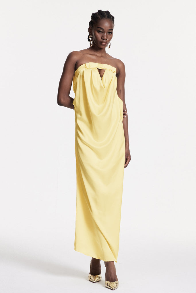 Stylish beautiful dress | Ashorn Strapless Bow Maxi Dress - Ideal for special occasions