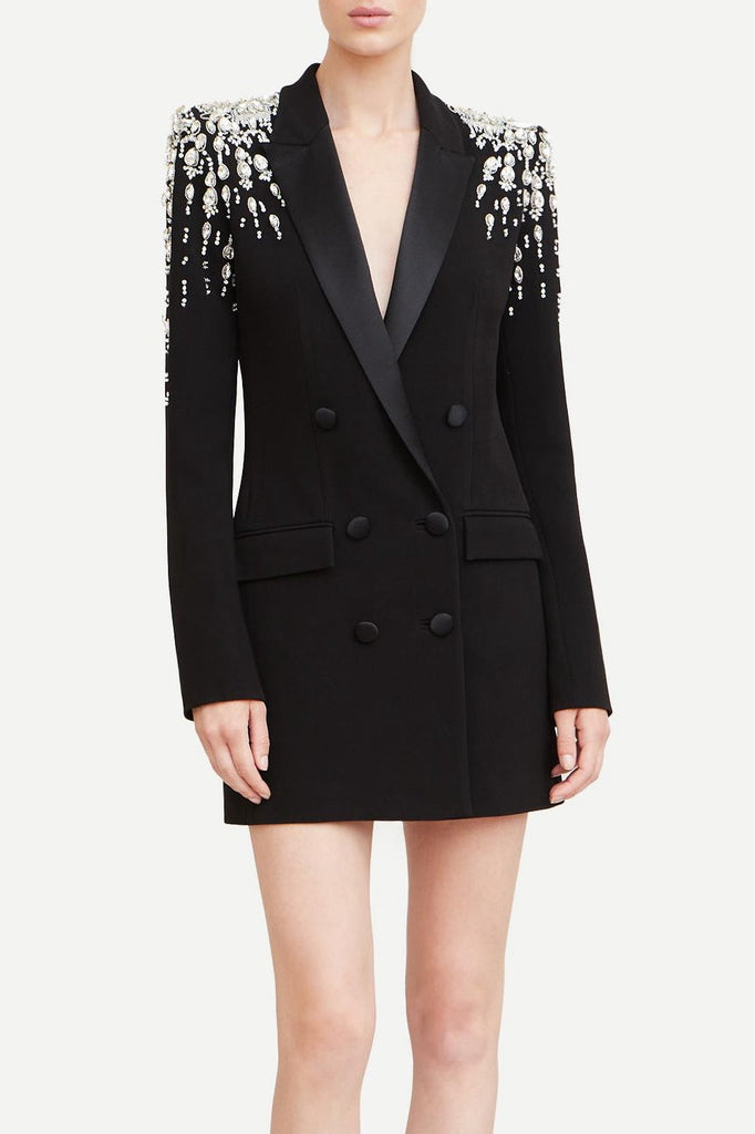 Aurora Crystal Embellished Blazer Dress - Stylish beautiful dress for special occasions | Buy Online