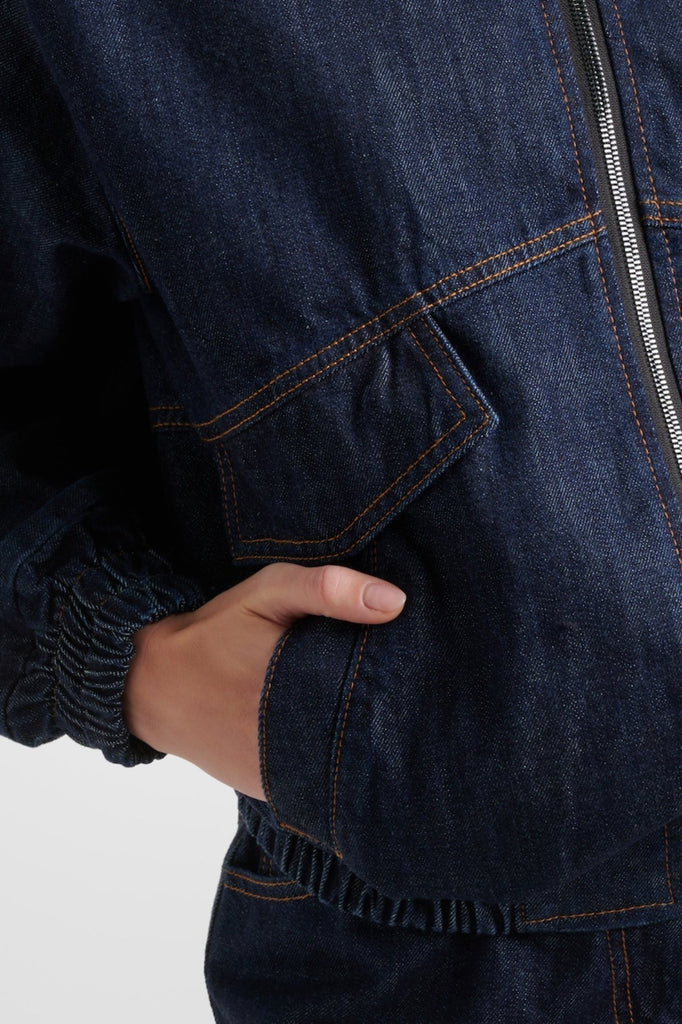 Stylish beautiful dress | Austyan Denim Bomber Jacket - Ideal for special occasions