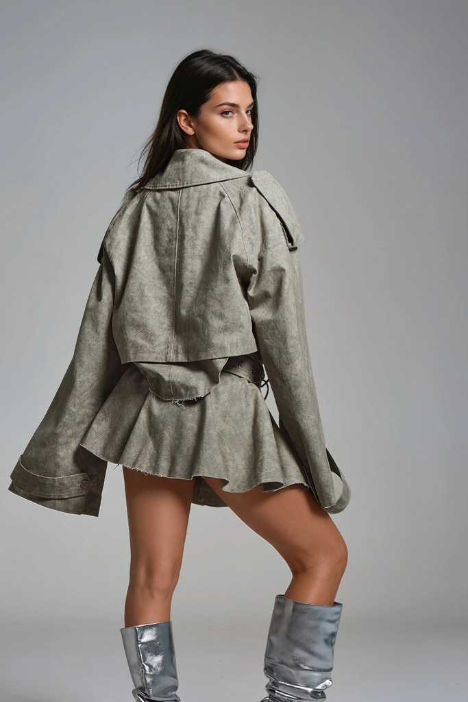 Stylish beautiful dress | Aylani Camouflage Print Deconstruct Skirt Set - Ideal for special occasions