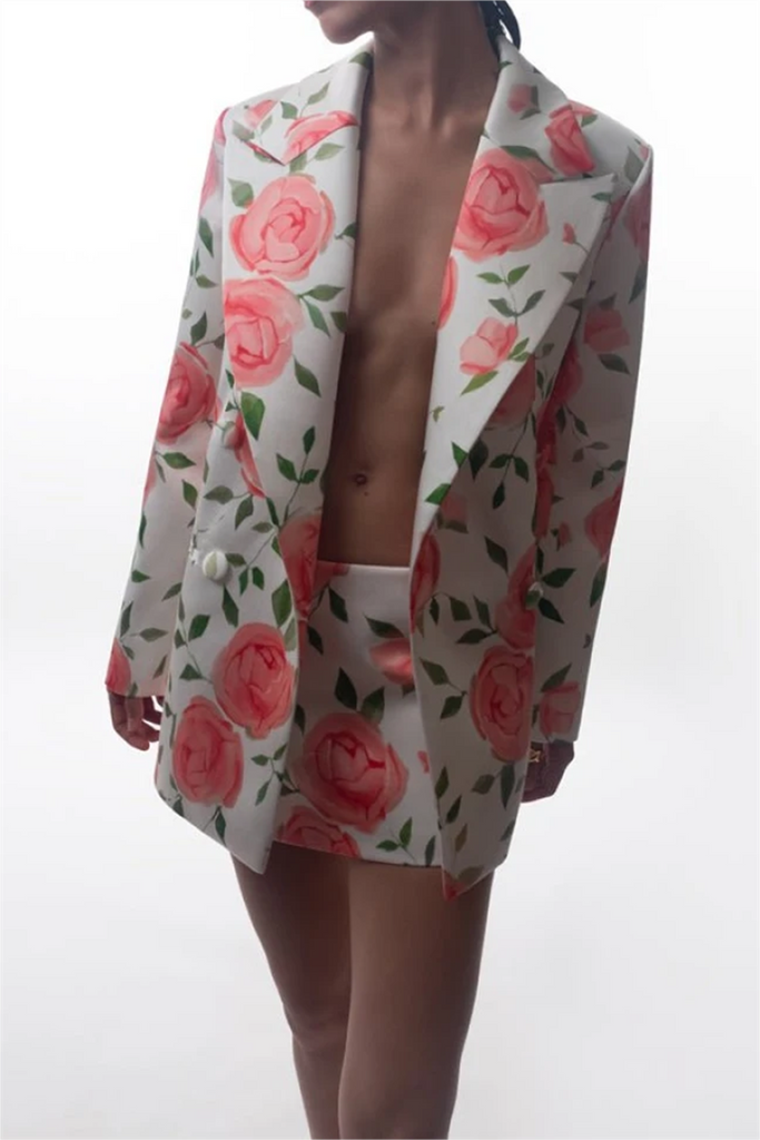 Stylish beautiful dress | Azaria Floral Printed Blazer Set - Ideal for special occasions