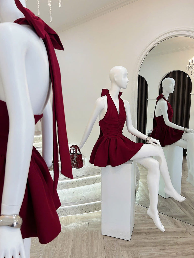 Rizza Halter Mini Dress - Stylish beautiful dress for special occasions | Buy Online