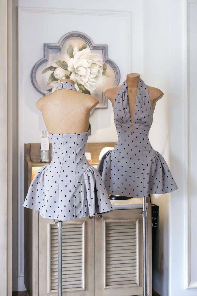 Stylish beautiful dress | Tiffany Plunge Dot Mini Dress - Ideal for special occasions