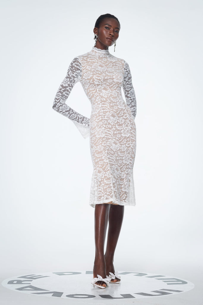 Stylish beautiful dress | Babatunde Lace Floral Bodycon Midi Dress - Ideal for special occasions