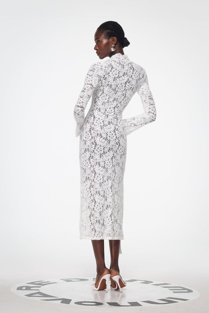 Shop  beautiful dress - Perfect for special occasions | Babirye Plunge Lace Split Maxi Dress