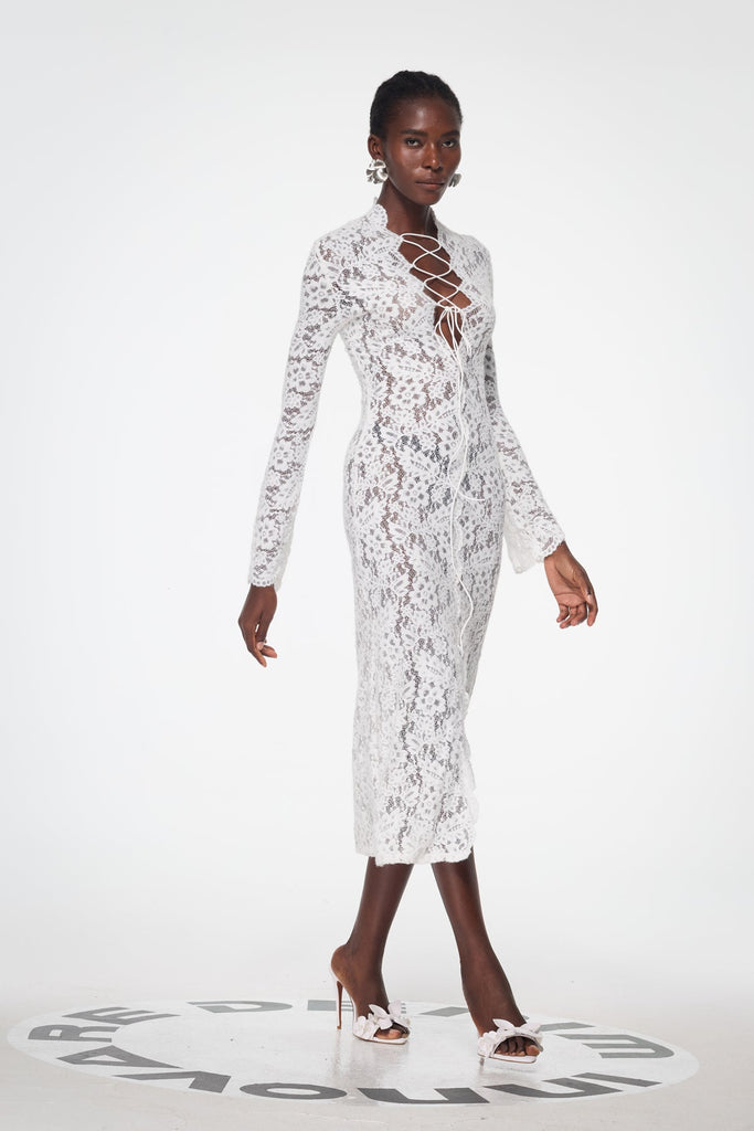 Shop  beautiful dress - Perfect for special occasions | Babirye Plunge Lace Split Maxi Dress