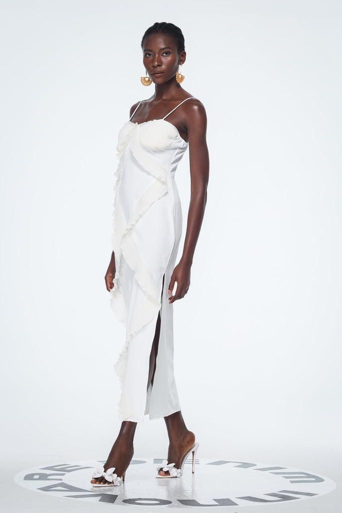 Stylish beautiful dress | Bachtiar Spaghetti Split Maxi Dress - Ideal for special occasions