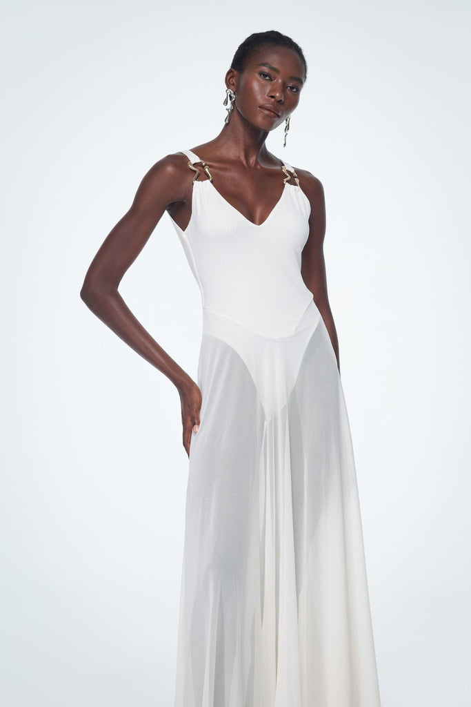 Bada Mesh Sleeveless Maxi Dress - Stylish beautiful dress for special occasions | Buy Online