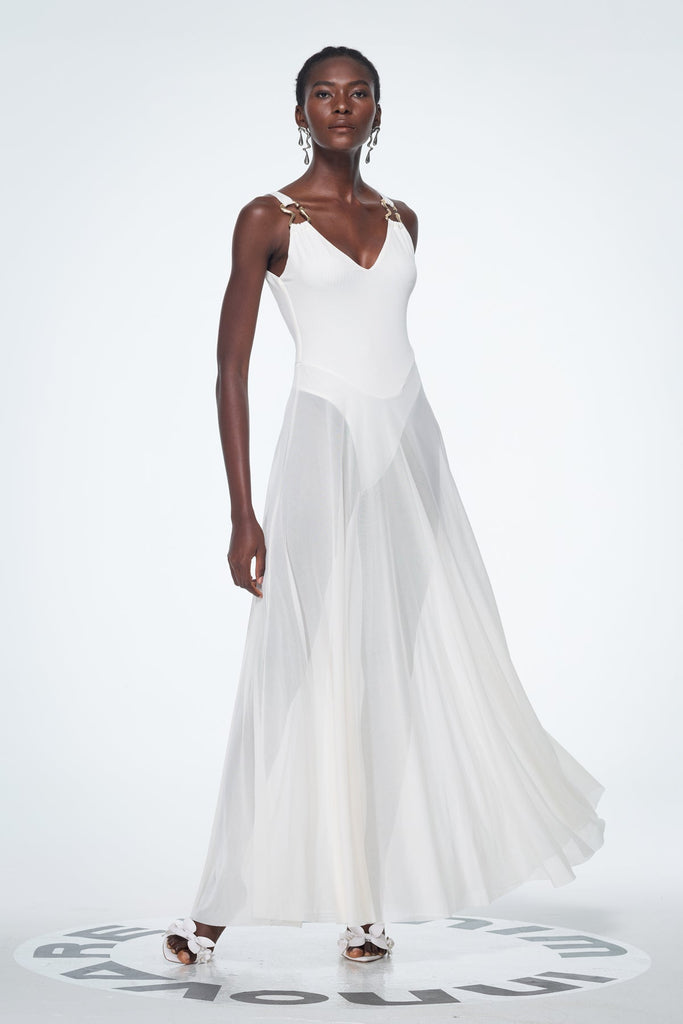 Bada Mesh Sleeveless Maxi Dress - Stylish beautiful dress for special occasions | Buy Online