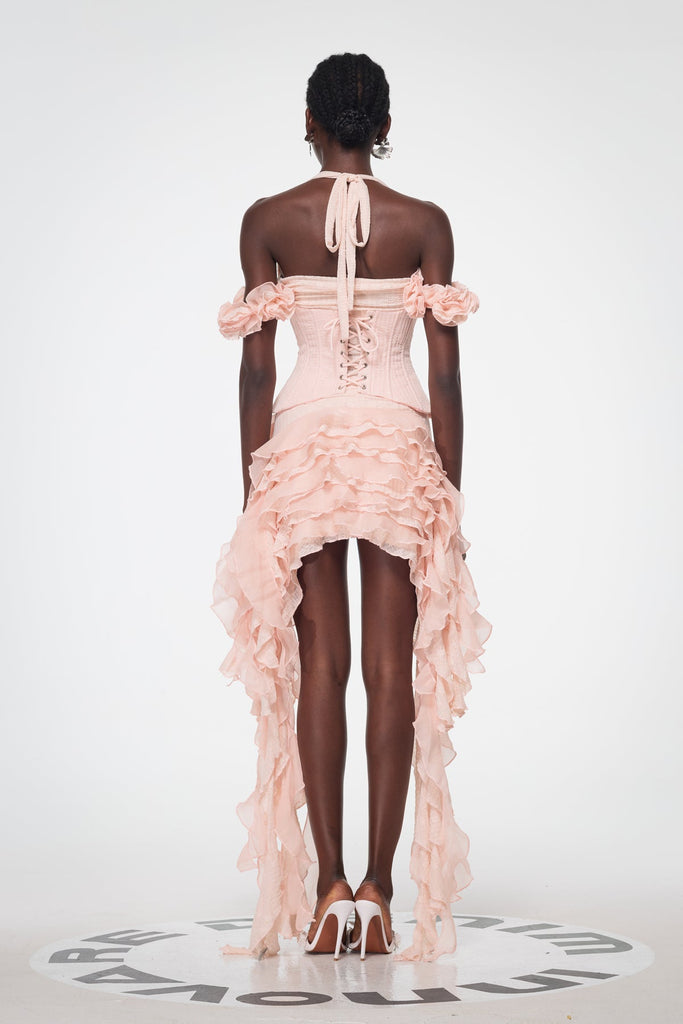 Stylish pink dress | Baha Ruch Ruffle Fringe Mini Dress In Pink - Ideal for special occasions