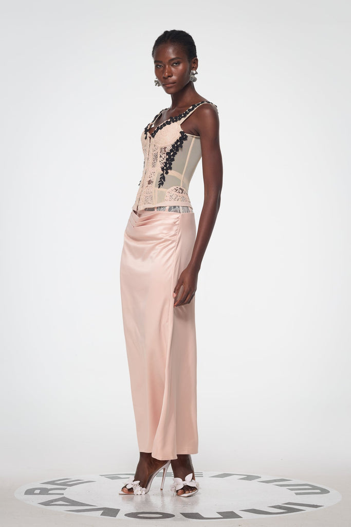 Bahadır Lace Corset Satin Skirt Set - Stylish beautiful dress for special occasions | Buy Online