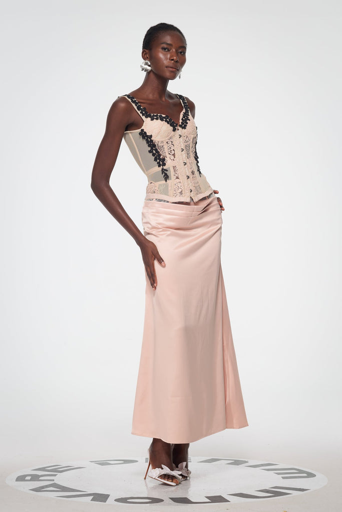 Bahadır Lace Corset Satin Skirt Set - Stylish beautiful dress for special occasions | Buy Online