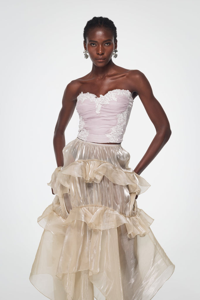 Stylish beautiful dress | Bahar Lace Mesh Spaghetti Top - Ideal for special occasions