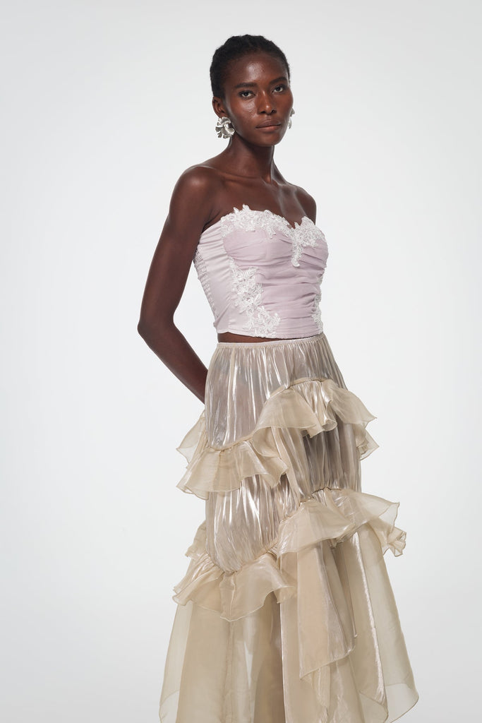 Stylish beautiful dress | Bahar Lace Mesh Spaghetti Top - Ideal for special occasions