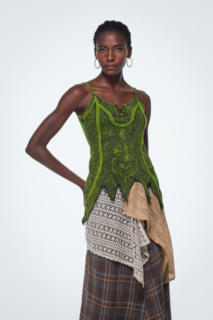 Shop  red dress - Perfect for special occasions | Baihu Tie Dye Embroidered Top