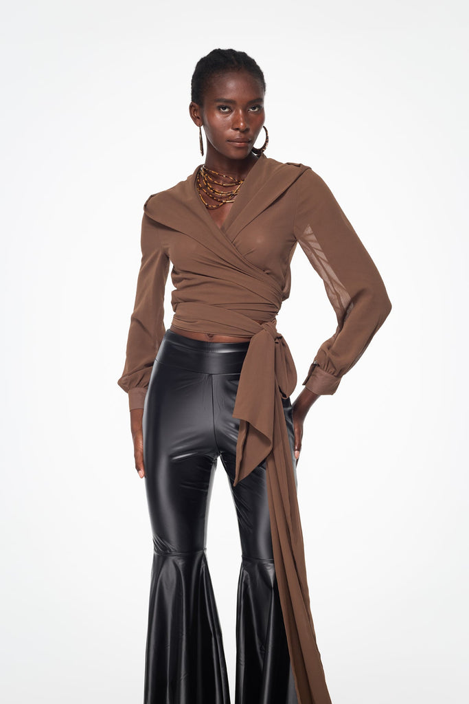 Stylish beautiful dress | Bailee Mesh Lace Up Top - Ideal for special occasions