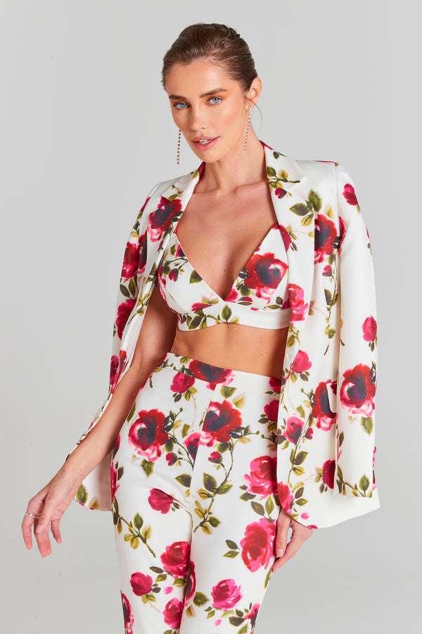 Stylish beautiful dress | Bailey Floral Blazer Three Piece Set - Ideal for special occasions