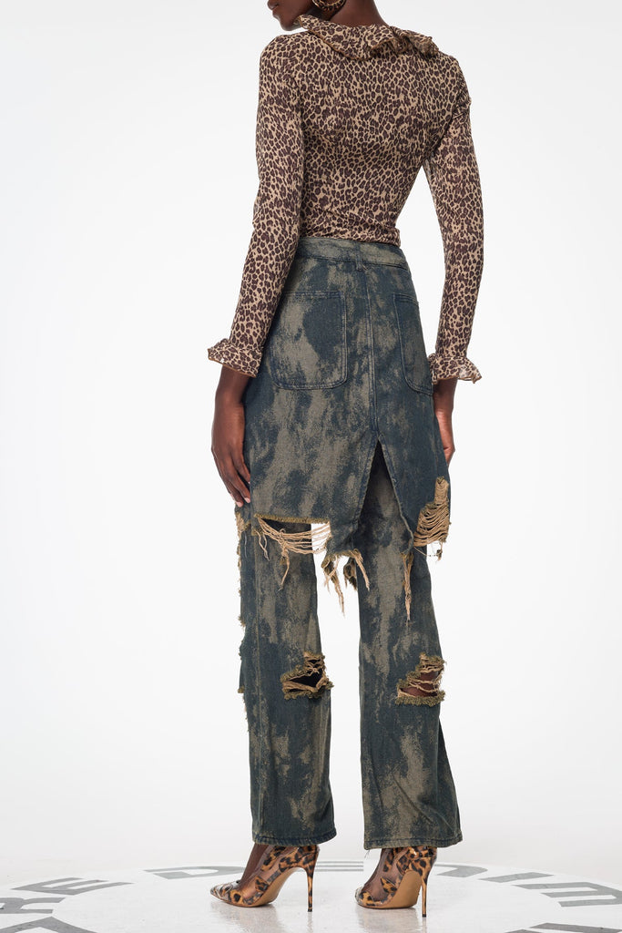 Stylish beautiful dress | Bairrfhionn Ripped Deconstruct Jeans - Ideal for special occasions