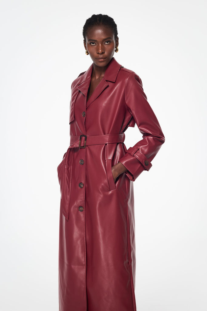 Shop  beautiful dress - Perfect for special occasions | Baldechild Buckle Leather Coat