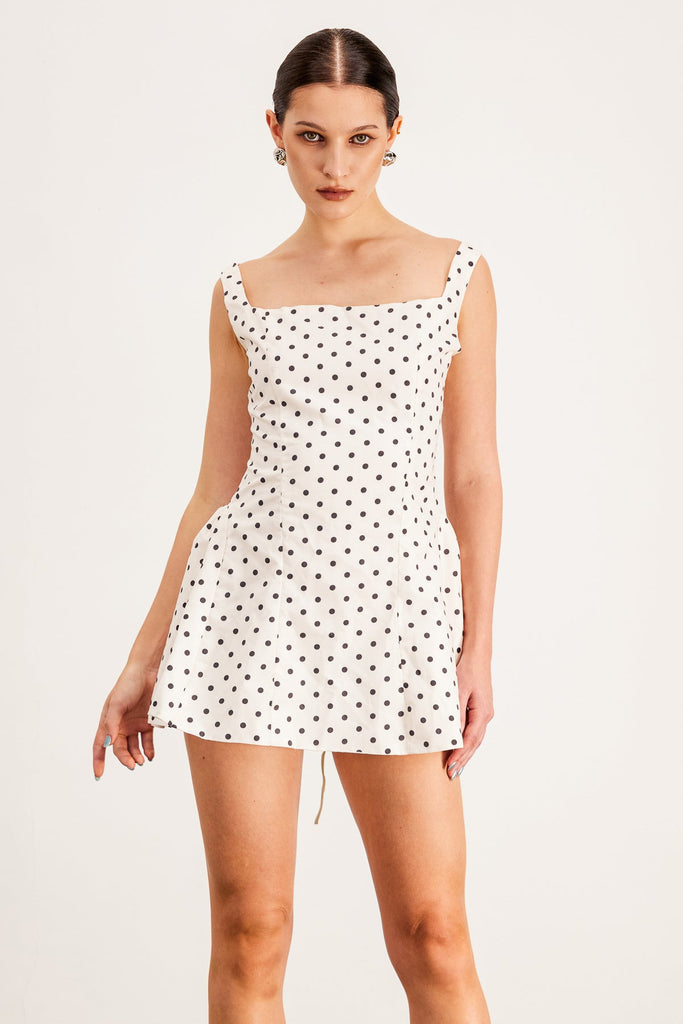 Balkrishna Dot Sleeveless Mini Dress - Stylish beautiful dress for special occasions | Buy Online