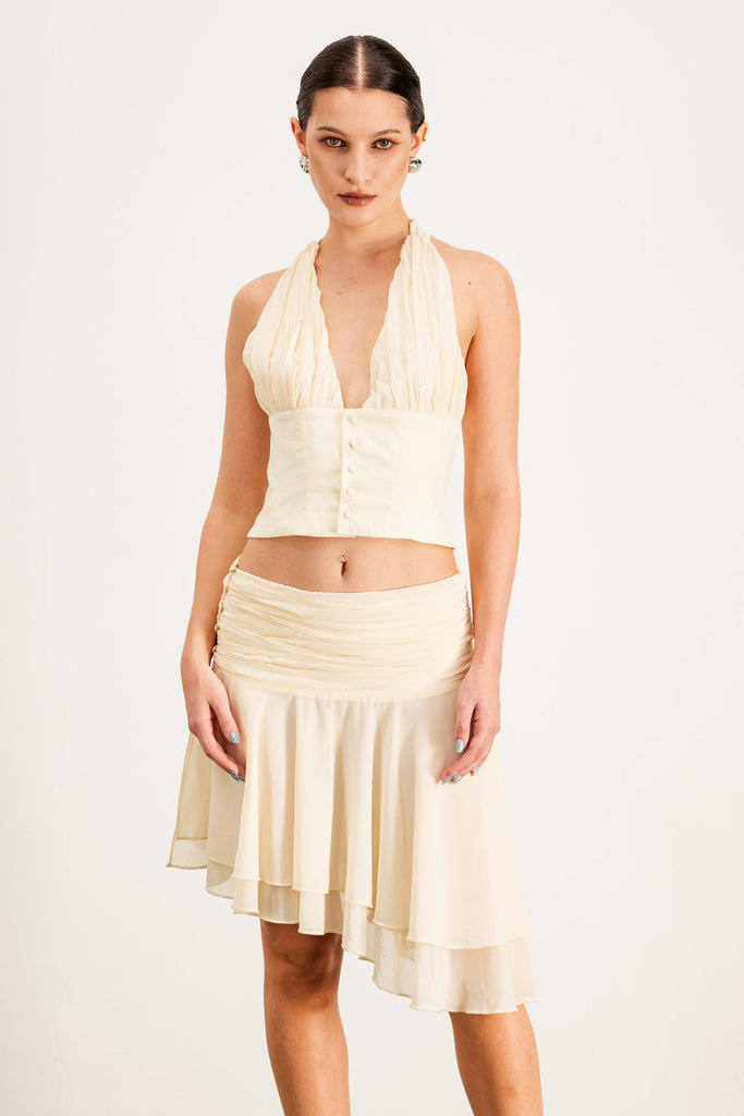 Stylish beautiful dress | Balla Ruch Halter Neck Skirt Set - Ideal for special occasions