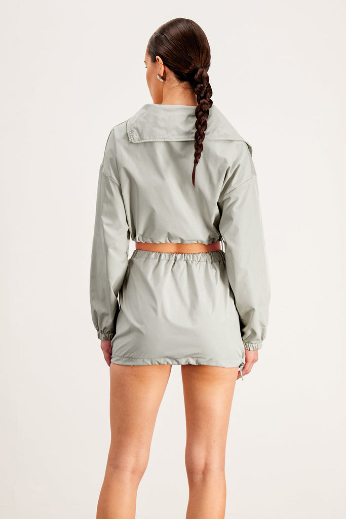 Baltasar Deconstruct Asymmetric Pocket Skirt Set In Khaki - Stylish beautiful dress for special occasions | Buy Online