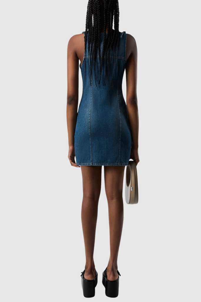 Shop  beautiful dress - Perfect for special occasions | Balto Flower Asymmetric Denim Mini Dress