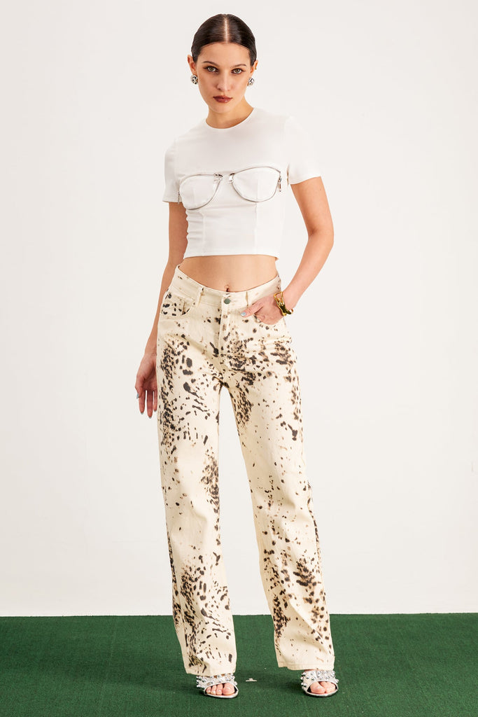 Balwinder Bleached Leopard Pants - Stylish beautiful dress for special occasions | Buy Online