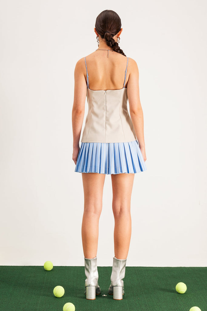 Banu Deconstruct Stripe Ruffle Mini Dress - Stylish beautiful dress for special occasions | Buy Online