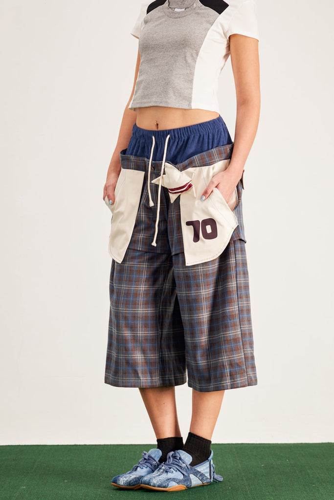 Baptiste Plaid Star Wide Leg Pants - Stylish beautiful dress for special occasions | Buy Online