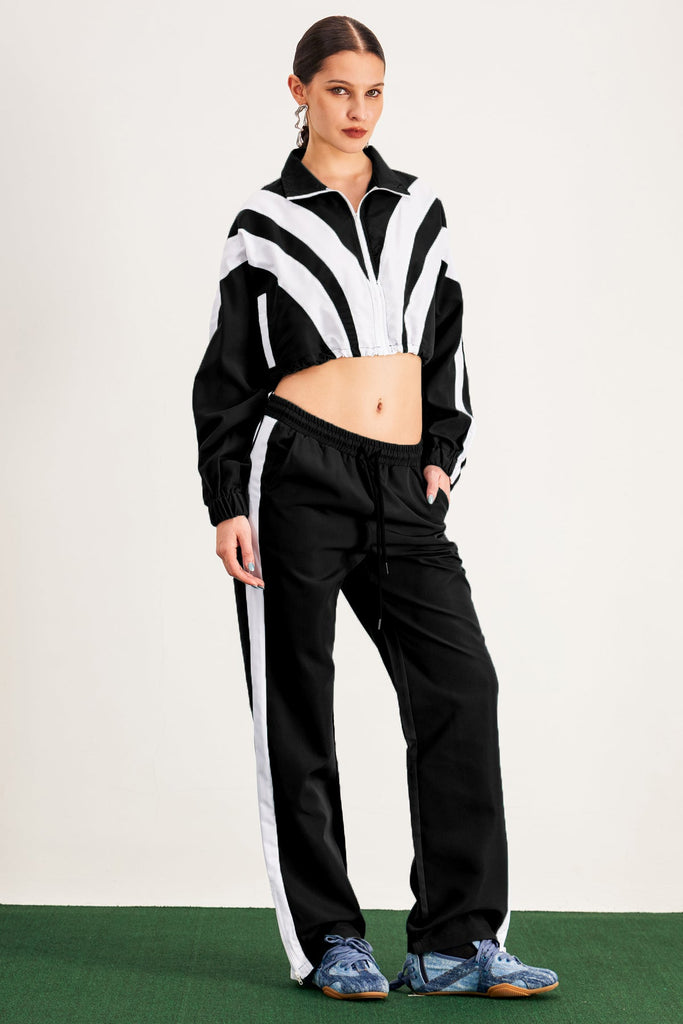 Shop  black dress - Perfect for special occasions | Baron Stripe Pants Set In Black