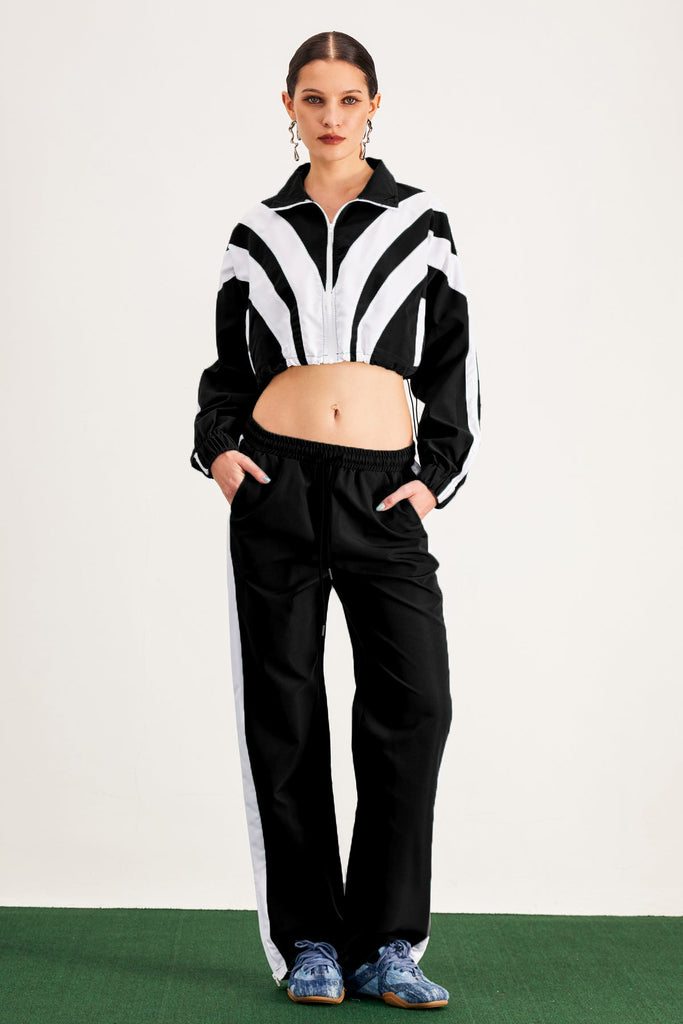 Shop  black dress - Perfect for special occasions | Baron Stripe Pants Set In Black