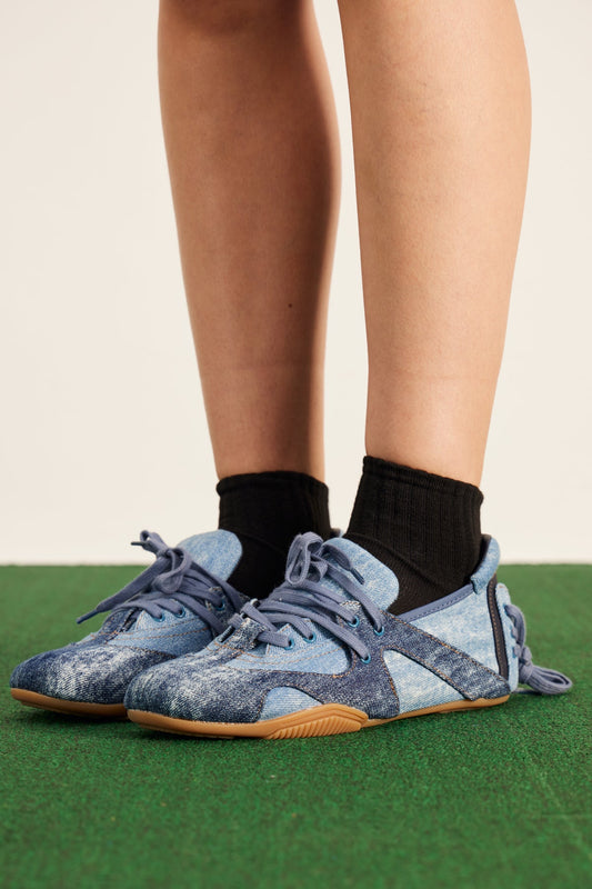 Barouch Bow Denim Flats