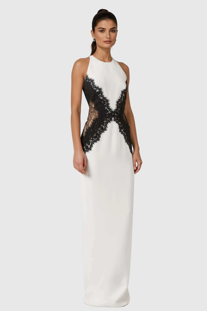 Stylish beautiful dress | Barret Butterfly Lace Split Maxi Dress - Ideal for special occasions