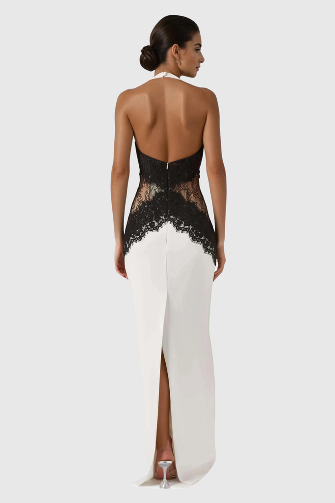 Stylish beautiful dress | Barret Butterfly Lace Split Maxi Dress - Ideal for special occasions