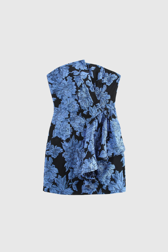 Stylish beautiful dress | Barrfind Floral Ruch Mini Dress - Ideal for special occasions