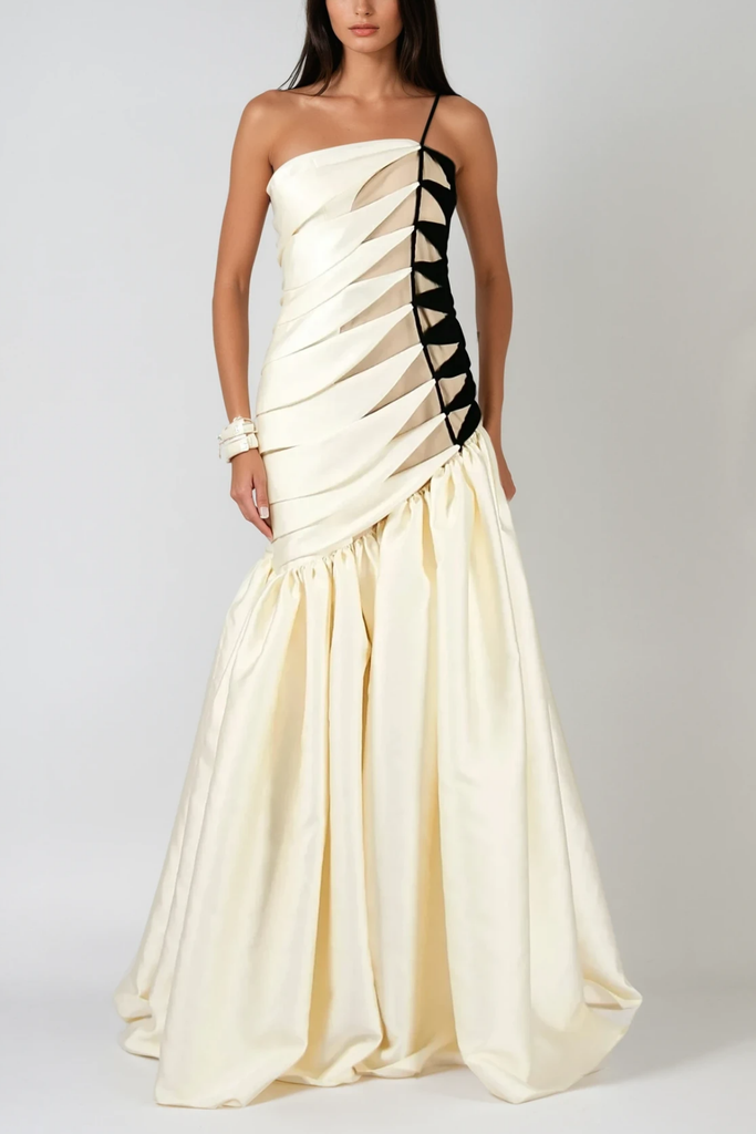 Shop  beautiful dress - Perfect for special occasions | Bartol Satin Braided Rope Maxi Dress