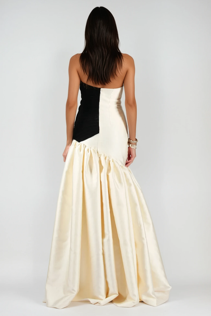 Bartol Satin Braided Rope Maxi Dress - Stylish beautiful dress for special occasions | Buy Online