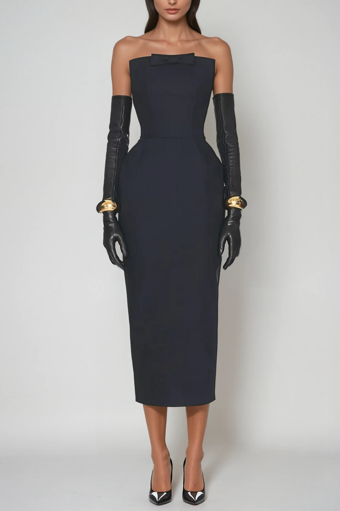 Shop  black dress - Perfect for special occasions | Bastien Strapless Maxi Dress In Black