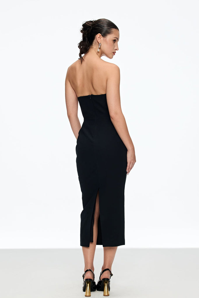 Stylish black dress | Bastien Strapless Maxi Dress In Black - Ideal for special occasions