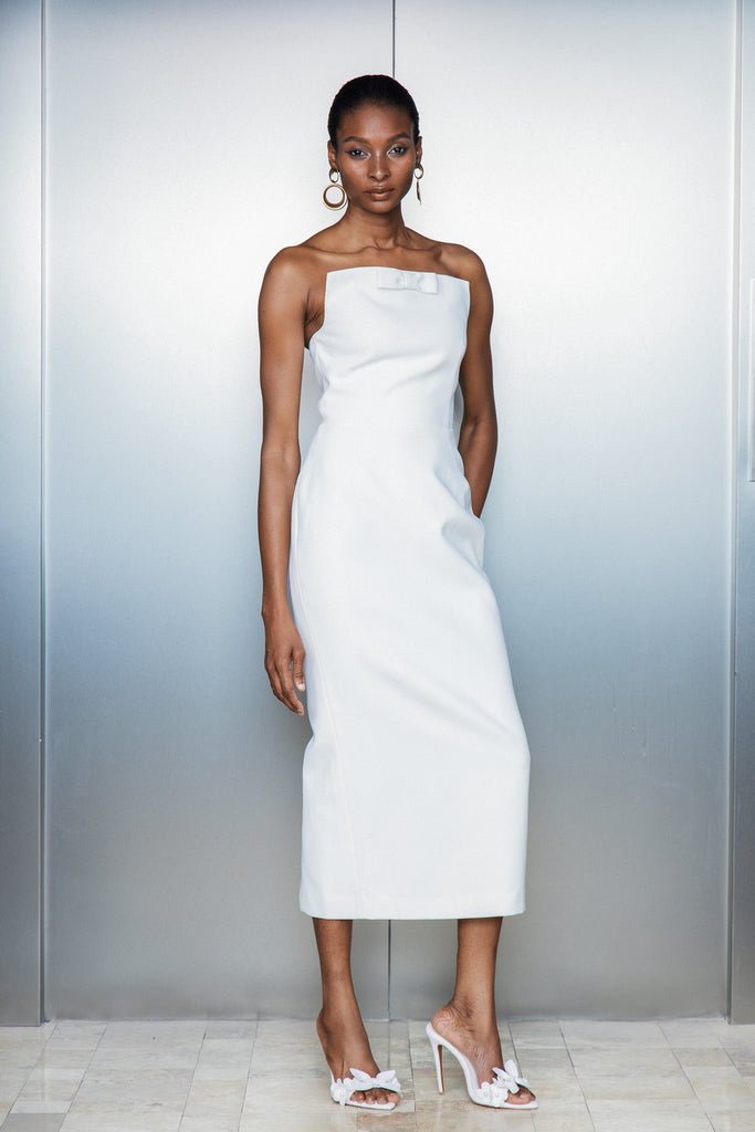 Stylish white dress | Bastien Strapless Maxi Dress In White - Ideal for special occasions