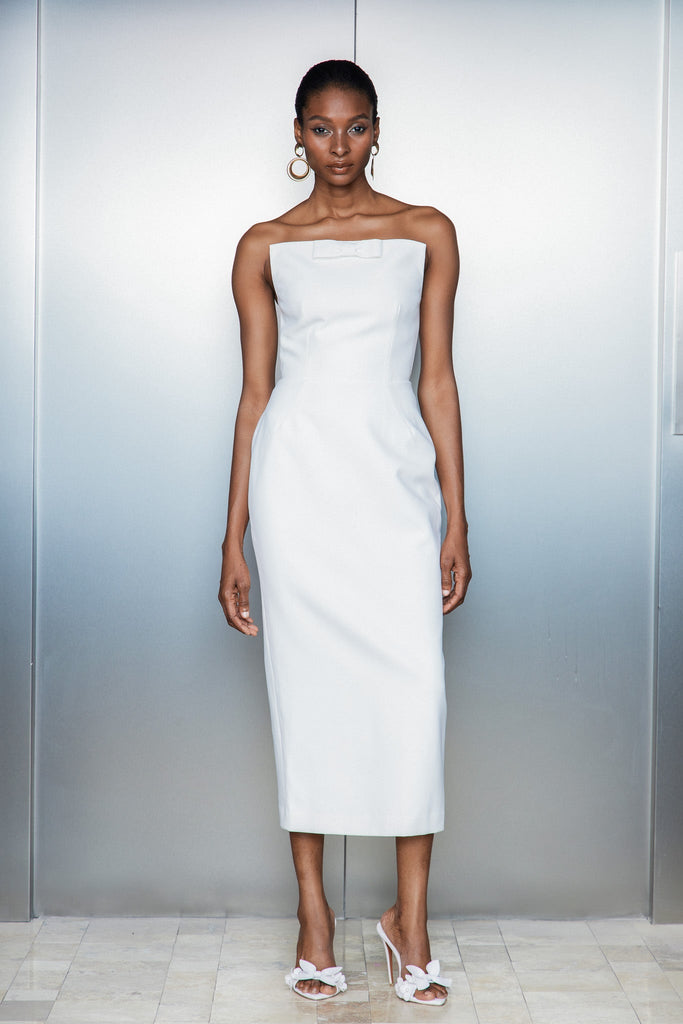 Stylish white dress | Bastien Strapless Maxi Dress In White - Ideal for special occasions