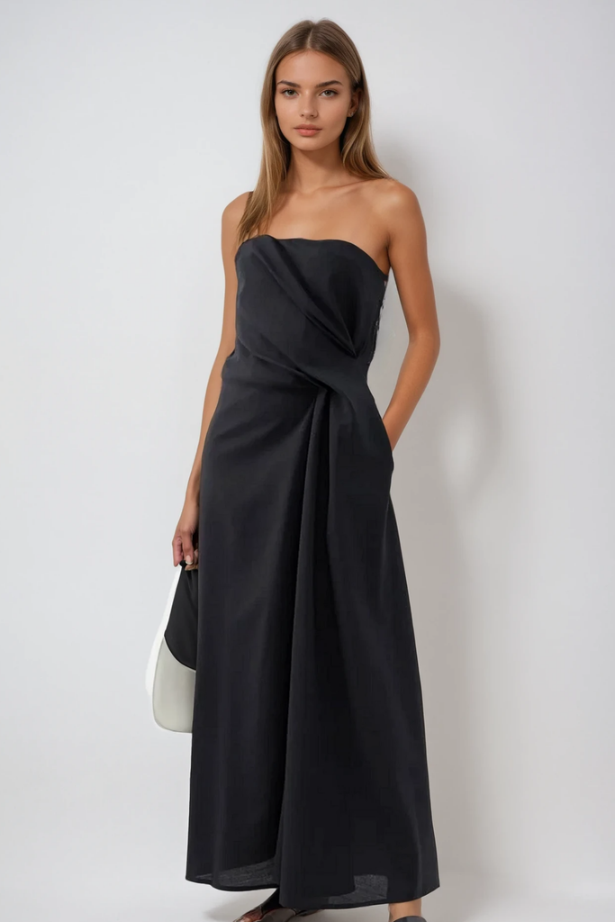 Stylish beautiful dress | Bathsheba Strapless Asymmetric Maxi Dress - Ideal for special occasions