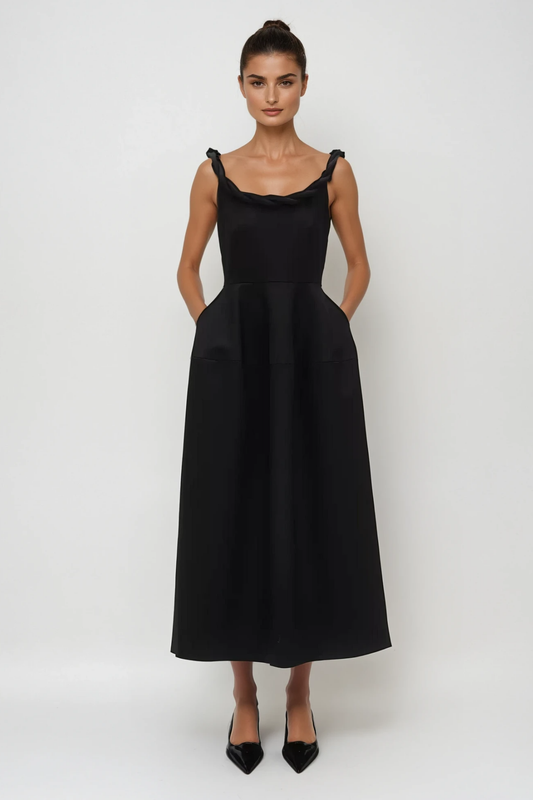 Batraz Twist Sleeveless Maxi Dress