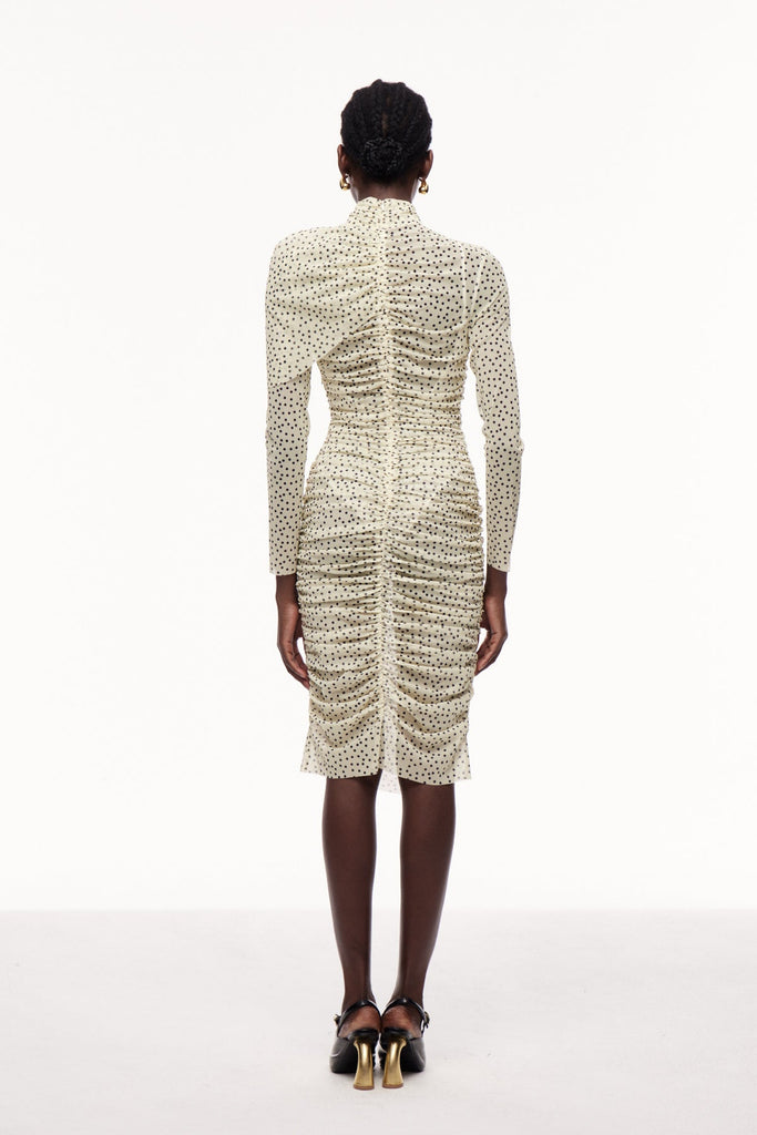 Bau Asymmetric Ruch Shawl Midi Dress - Stylish beautiful dress for special occasions | Buy Online