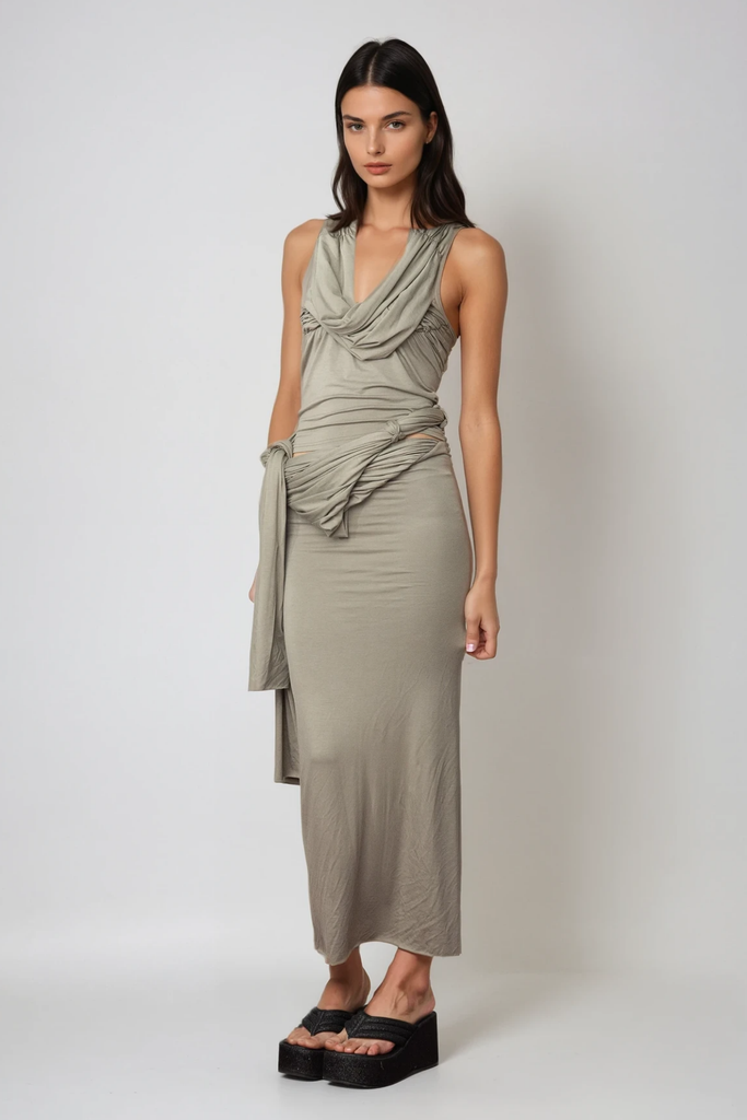 Shop  beautiful dress - Perfect for special occasions | Baugulf Ruch Fringe Lace Up Skirt Set