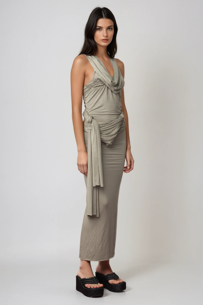 Stylish beautiful dress | Baugulf Ruch Fringe Lace Up Skirt Set - Ideal for special occasions